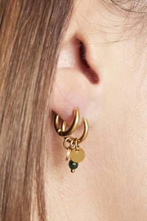 Pendientes Delicate Negro Acero inoxidable h5 Imagen2